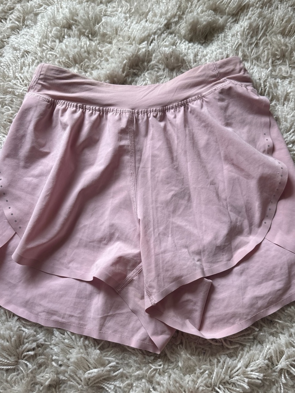 lululemon athletica Light Pink Layered Athletic Shorts